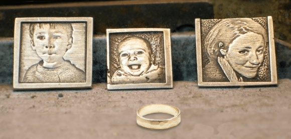 Ring showing scale of engravings