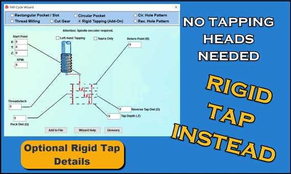 Ridgid Tapping. Live Tool rigid Tapping.