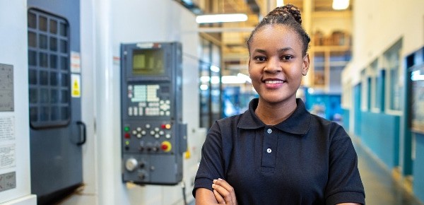 cnc career, female cnc worker, african american cnc machinist