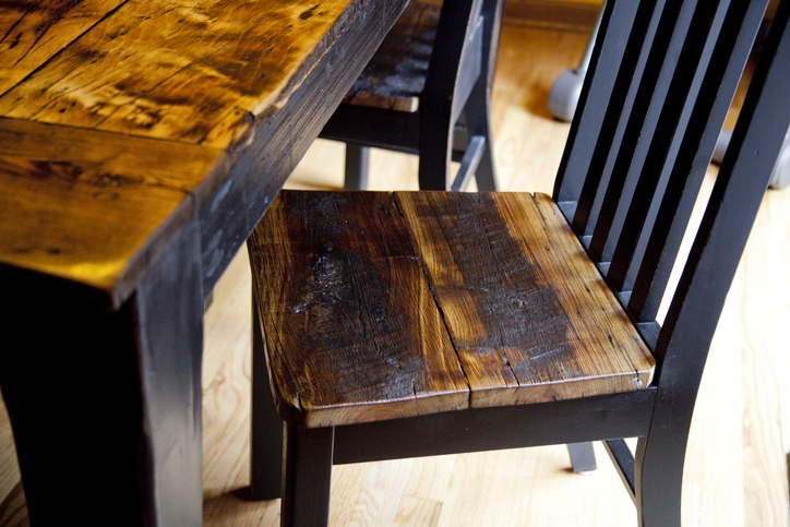 white oak furniture table and chairs