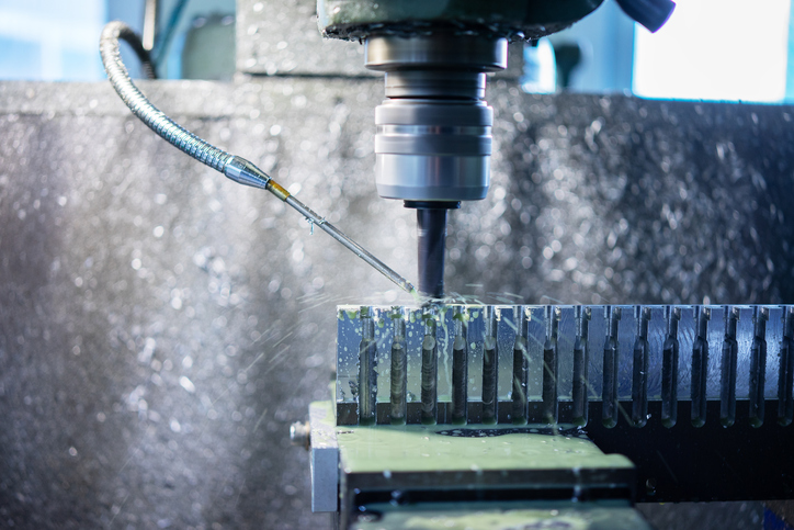 cnc lathe in action