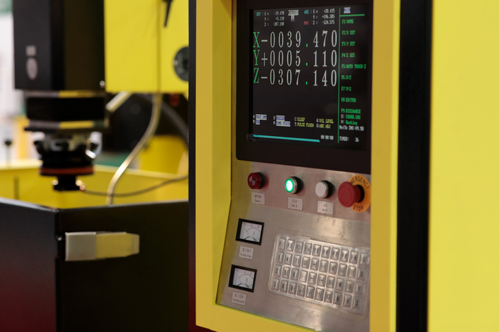 Control panel of CNC electrical discharge machine