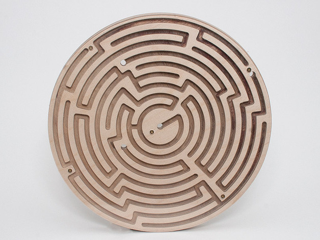circular maze cnc woodworking project