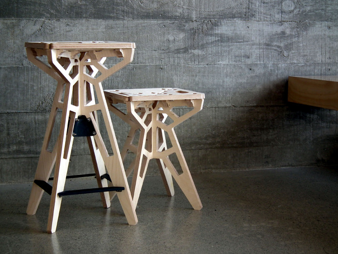 space frame stools cnc wood project