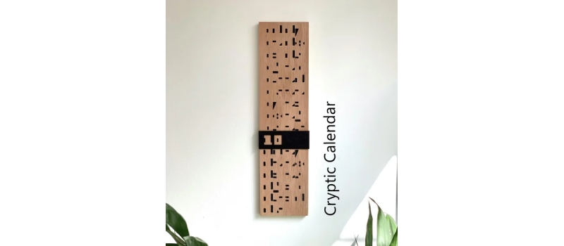 cryptic calendar cnc woodworking project
