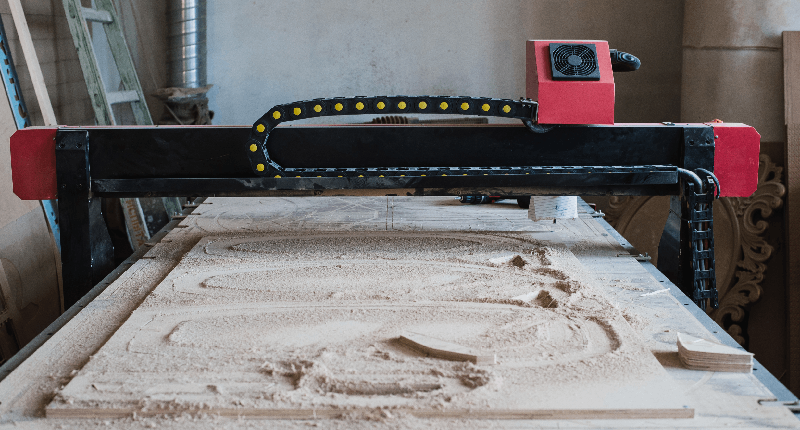 a cnc router machine used in a woodworking shop