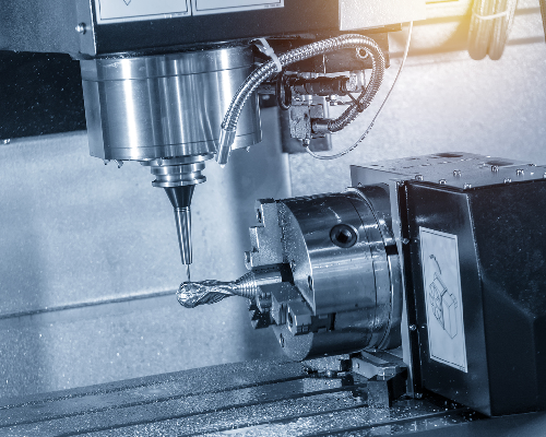 a rotary table on a 5 axis cnc machine